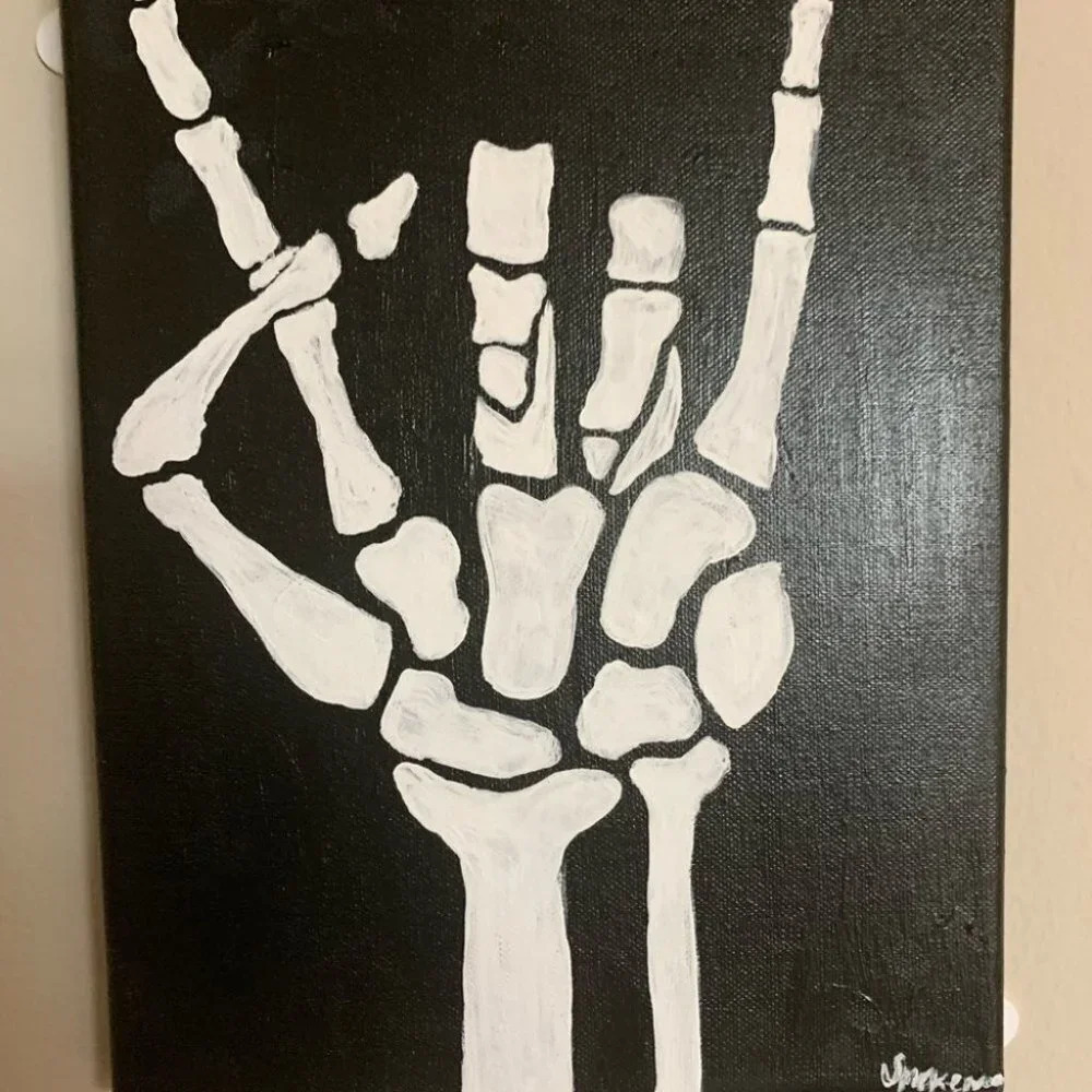 Skeleton Hand Painting